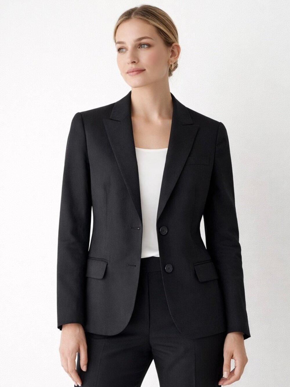 Theory Linen Wool Blend Blazer Jacket Tailored Office Preppy Sz 6 Made In USA